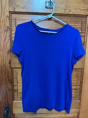 Talbots Cobalt Blue Short Sleeve Crewneck Top